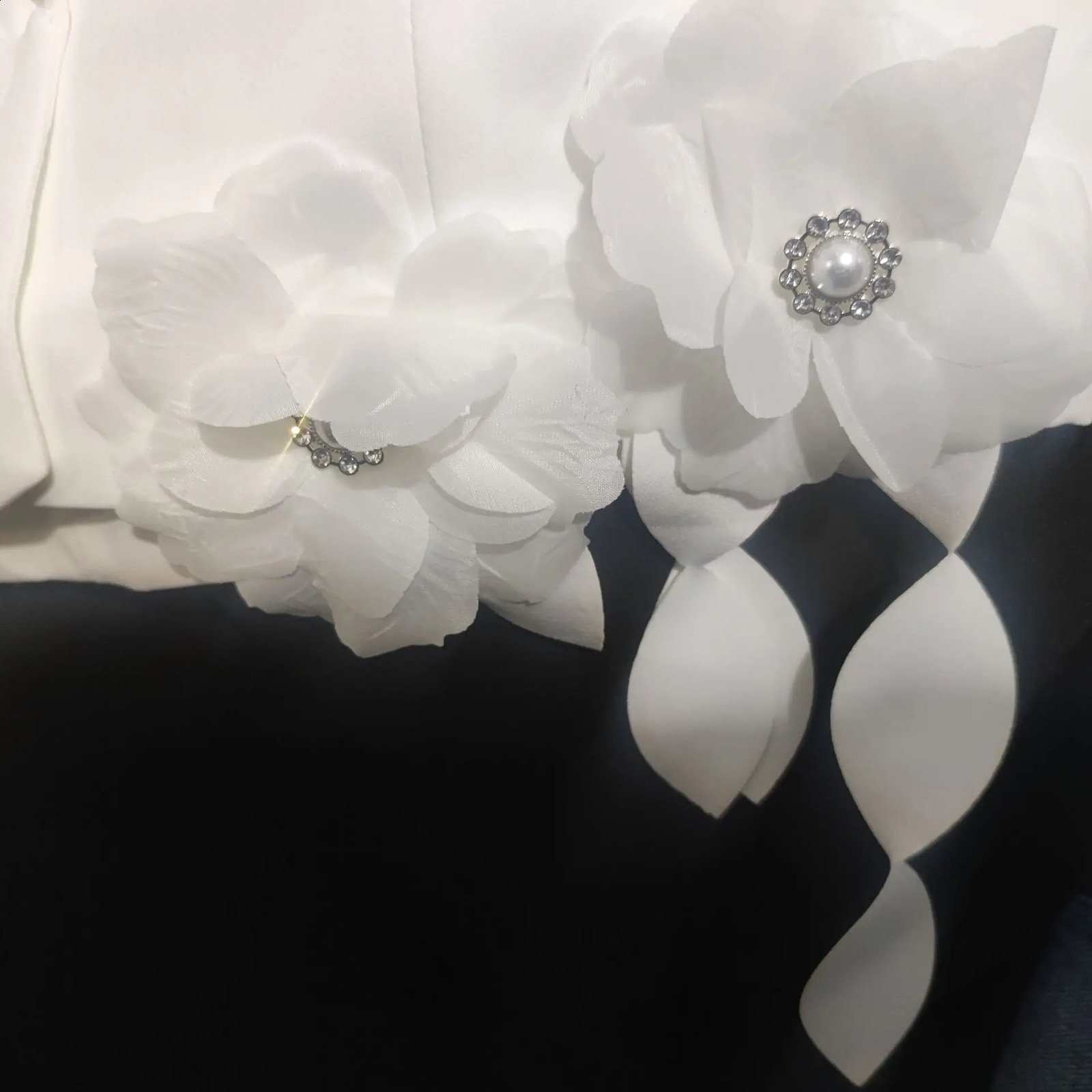 Elegant White 3D Floral Suits Coat High Waist Flowers Tassels Blazers Jacket Spring Autumn Fringed Beaded OL Cardigan Tops 240826