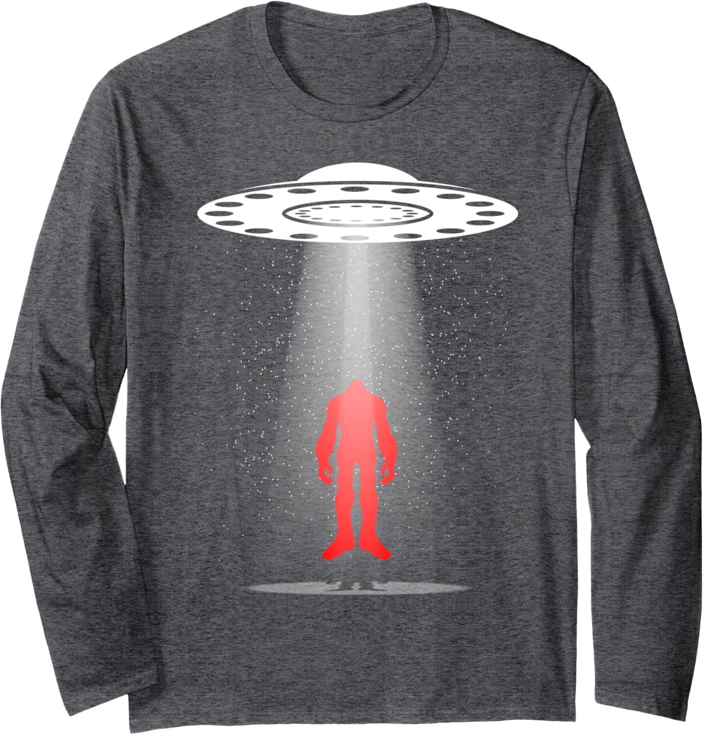 Long Sleeve Shirts for Men sweatshirt Funny Bigfoot & Alien Lovers Gift UFO Red Light Sasquatch Long Sleeve Tee Streetwear Casual tops clothes