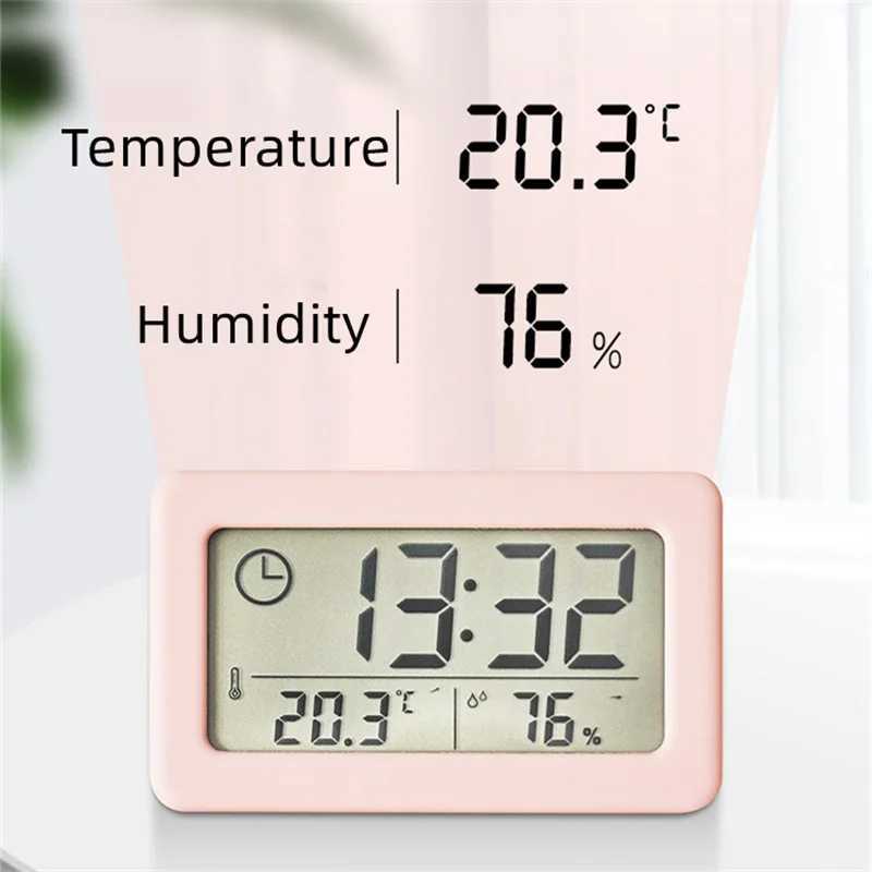 ChuHan Digital Clock Thermometer Hygrometer Meter LED Indoor Electronic Humidity Monitor Clock Desktop Table Clocks For HomeXJ240824