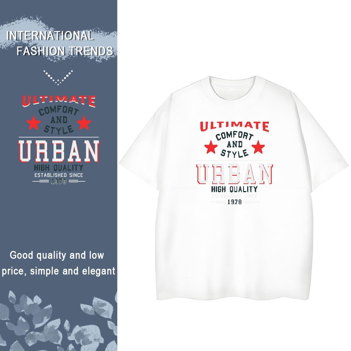 Lady Woman Tshirt 230g 100% Cotton letter Casual Daily Wear Womens T Shirts Breathable Crew Neck DIY Anime Printed Top Tees