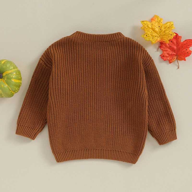 0-3Y children babies girls autumn and winter knitted sweaters long sleeved workwear embroidered zipper knitted clothingW240824