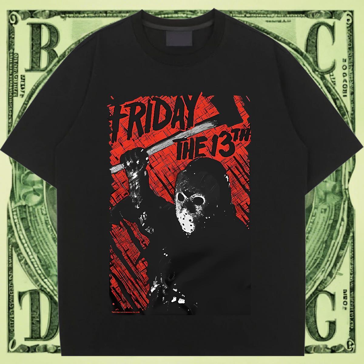 Female Couples T Shirts 230g Cotton scary Sports Street Wear Woman T Shirts Crew Neck Breathable Customized Print Clothes Shirt