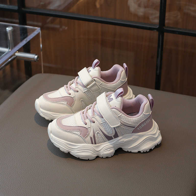 Athletic Outdoor Childrens sports shoes 2024 spring new item boys casual girls dad shoes running shoes H240805