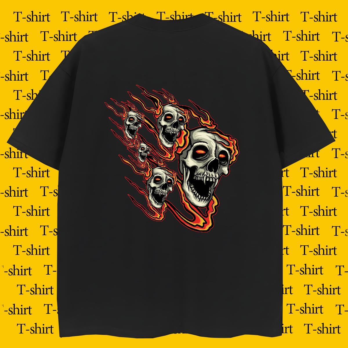Soft Man T Shirts 100% Cotton 230g skull Hip Hop Custom Printed O Neck Short Sleeves Men Tees Casual New Top Tees