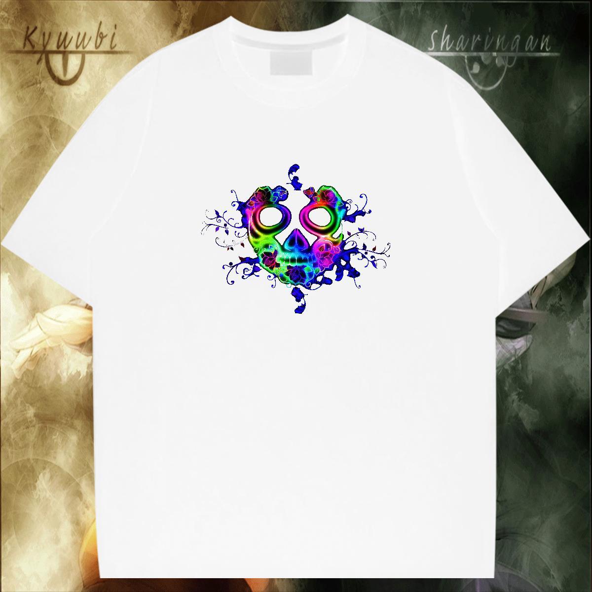 Comfortable T Shirts Men 230g Pure Cotton skull Street wear Hip Hop Plus Size Cartoon Breathable Soft Mens Tshirts Customized Clothes