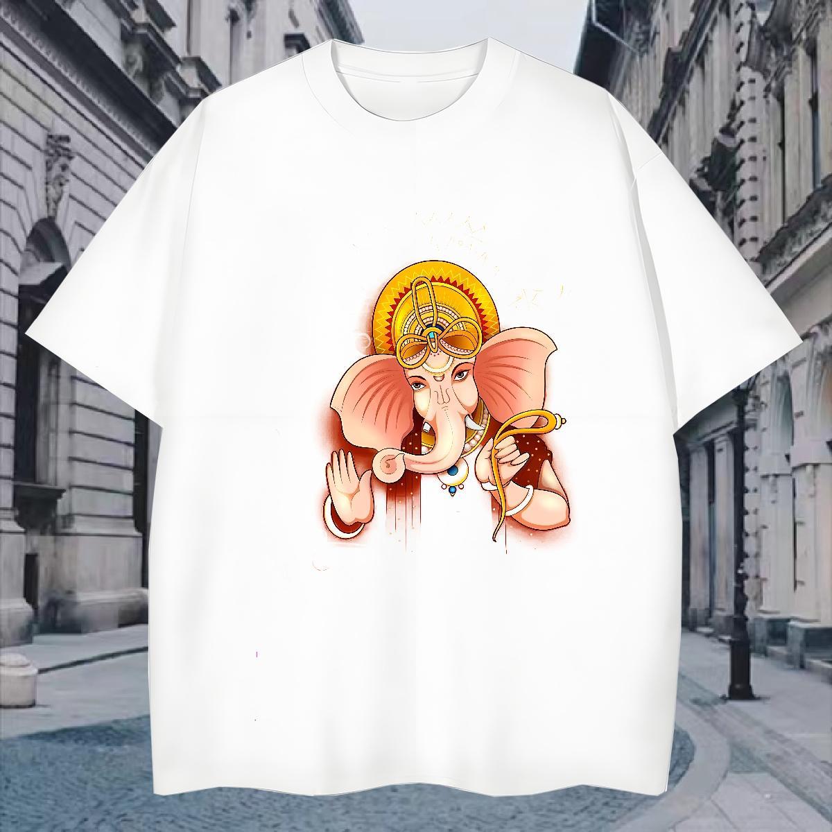 Loose Fit T-Shirts 230g 100% Cotton elephant Street Custom Big Size O-Neck Short Sleeve Men Clothes T-Shirt Factory Direct Tee Shirt