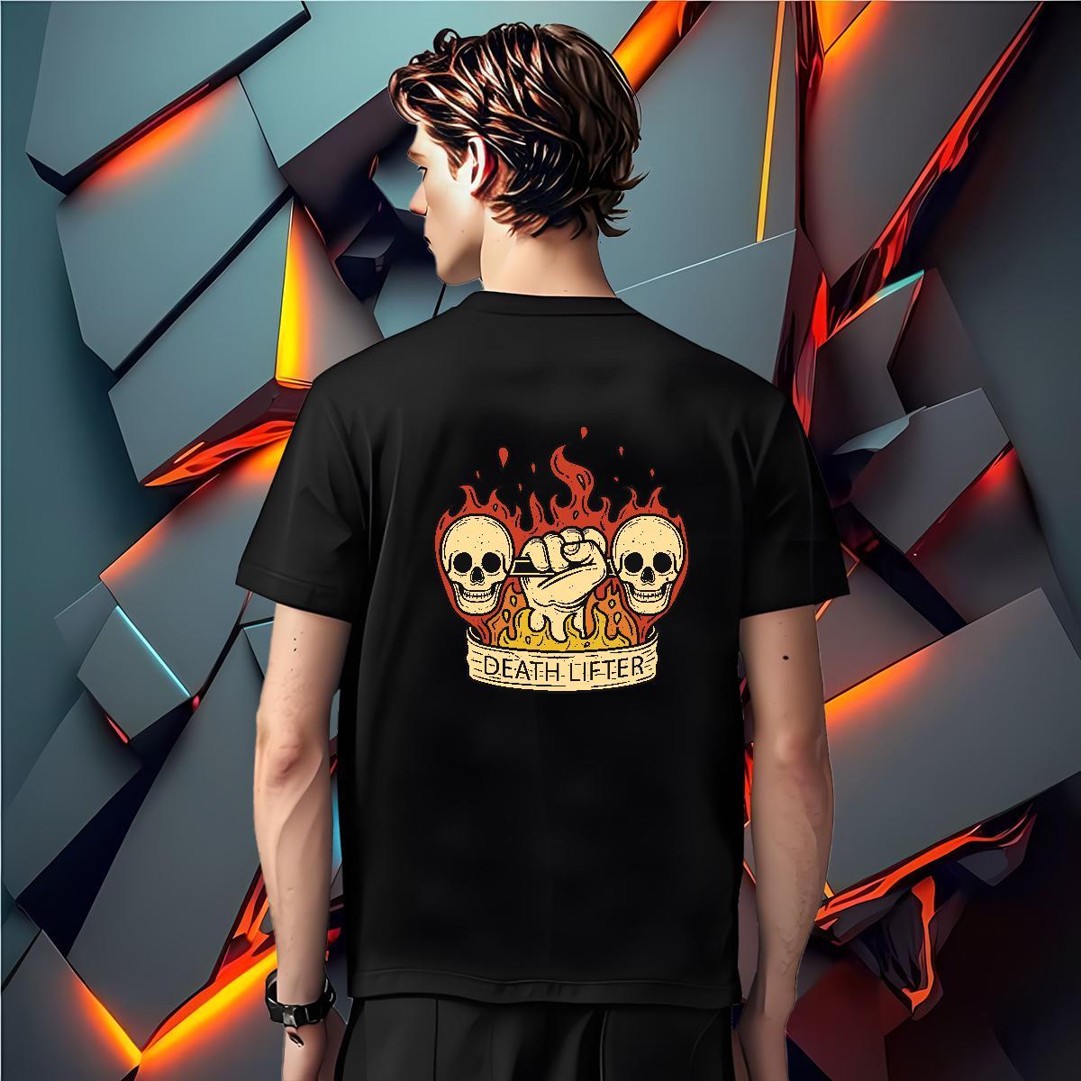 High Quality T Shirt For Man 100% Cotton 230g skull Casual Beach Custom Printed Breathable Short Sleeve Tshirts Stylist Top Tees