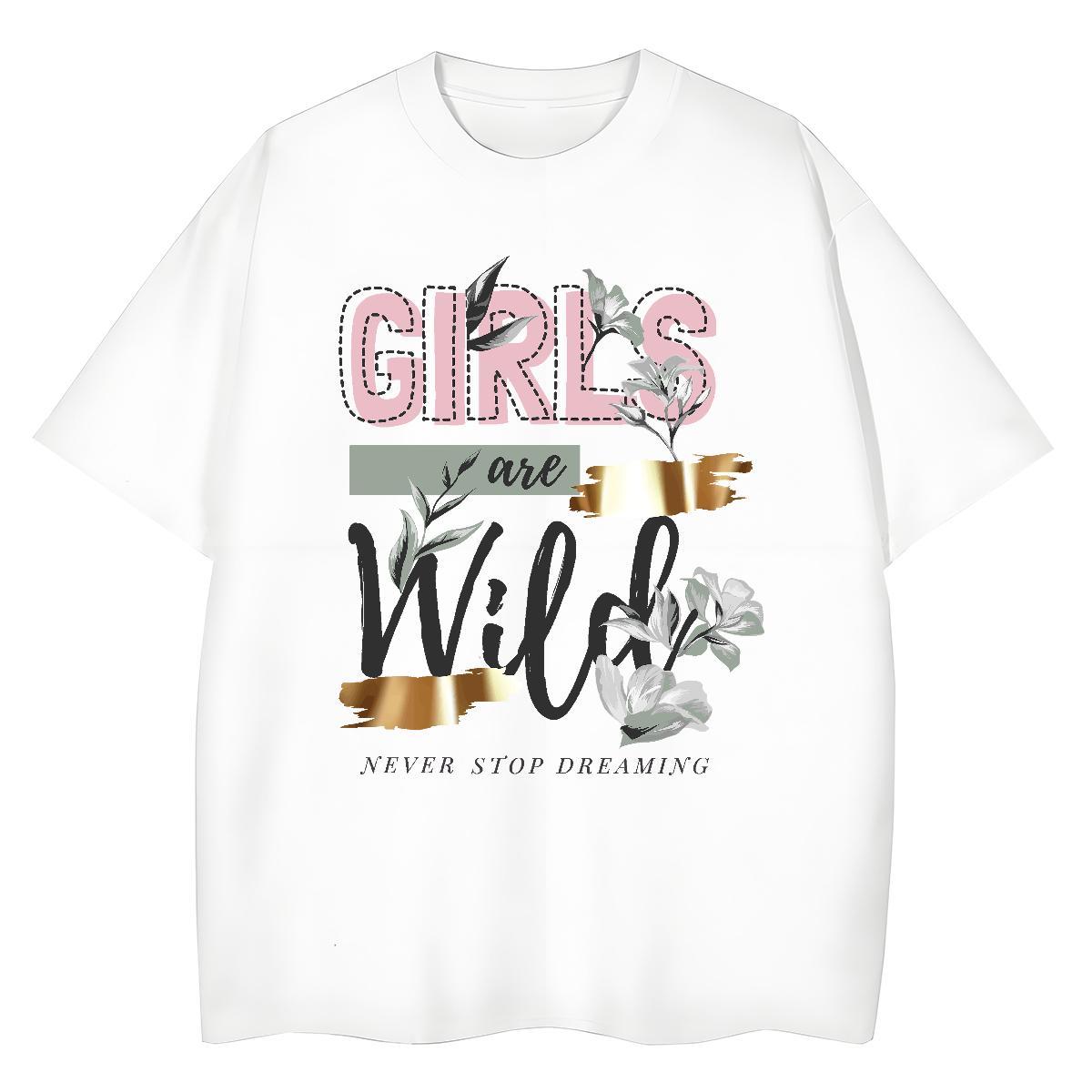 Lady Tshirt for Man Woman 230g 100% Cotton letter Home Outdoor T shirt O-Neck Short Sleeve Plus Size Cartoon Top Tees