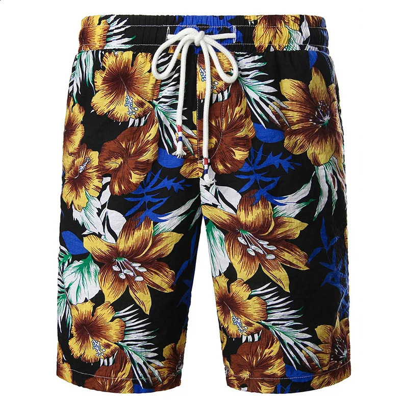 Flower Leaves Graphic Beach Shorts Pants Men 3D Printed y2k Surf Board Summer Hawaii Swimsuit Swim Trunks Cool Ice 240824