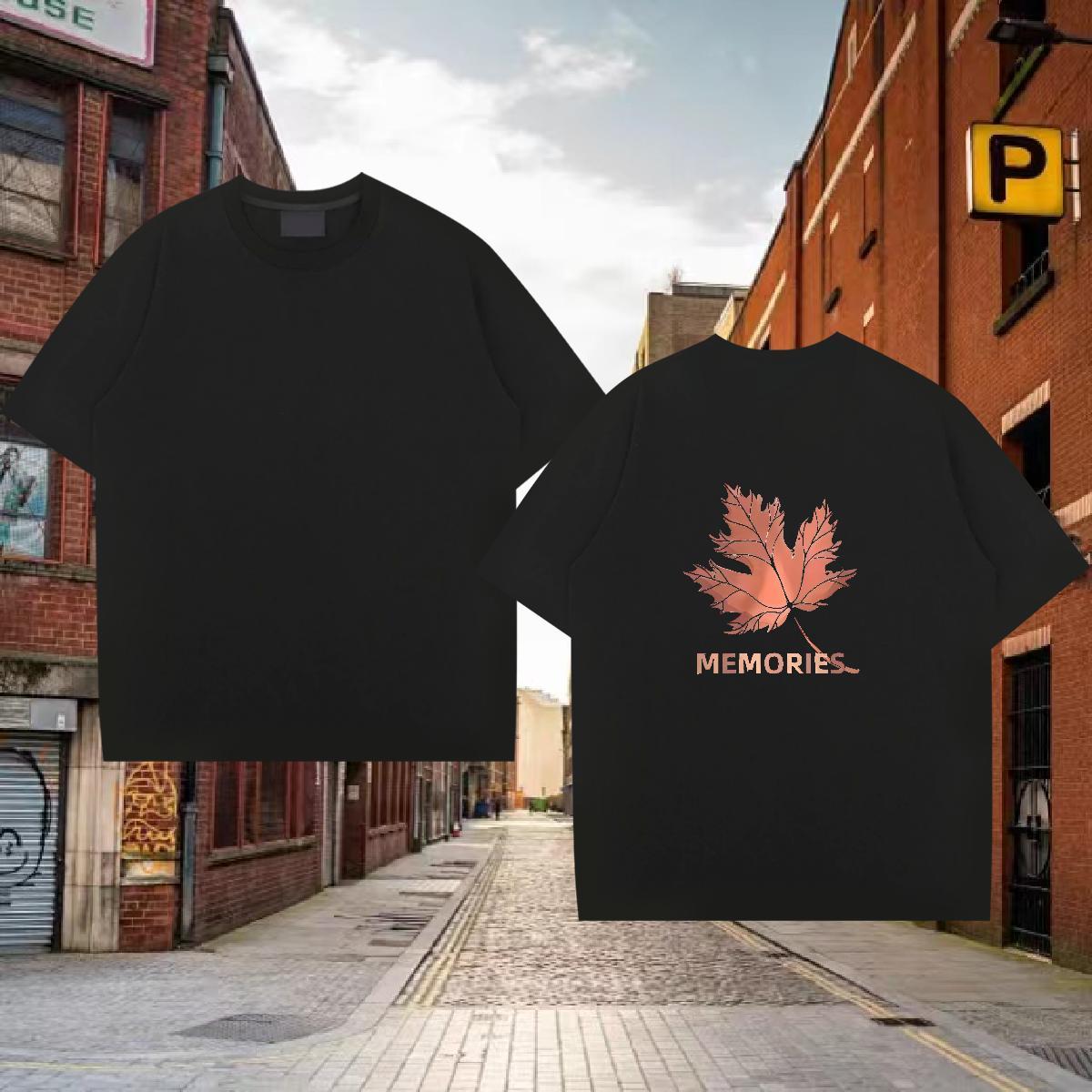 Cool Design T-Shirts for Men 100% Cotton 230g letter Outdoor DIY Printed Breathable Crew Neck Men Tshirts New Tops Tees