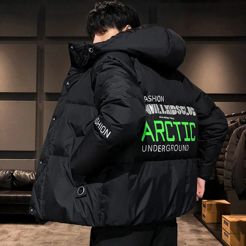 Men Harajuku Colorful Bubble Coat Winter Jacket 2024 Mens Streetwear Hip Hop Parka Korean Yellow Black Clothes Puffer Jackets 240826