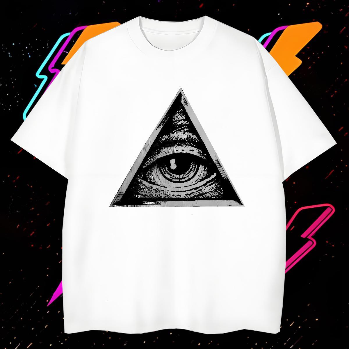 Classic T Shirt For Man 230g 100% Cotton eye of the devil Street Wear Customized Breathable Men Tees New Designer Clothings