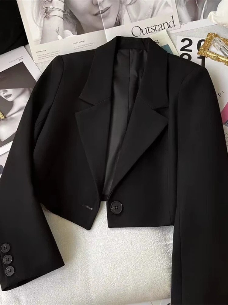 Women Blazer in Spring Fall Office Lady Short Jacket Women Clothing Chic Elegant Youthful Woman Clothes Outerwear 240826