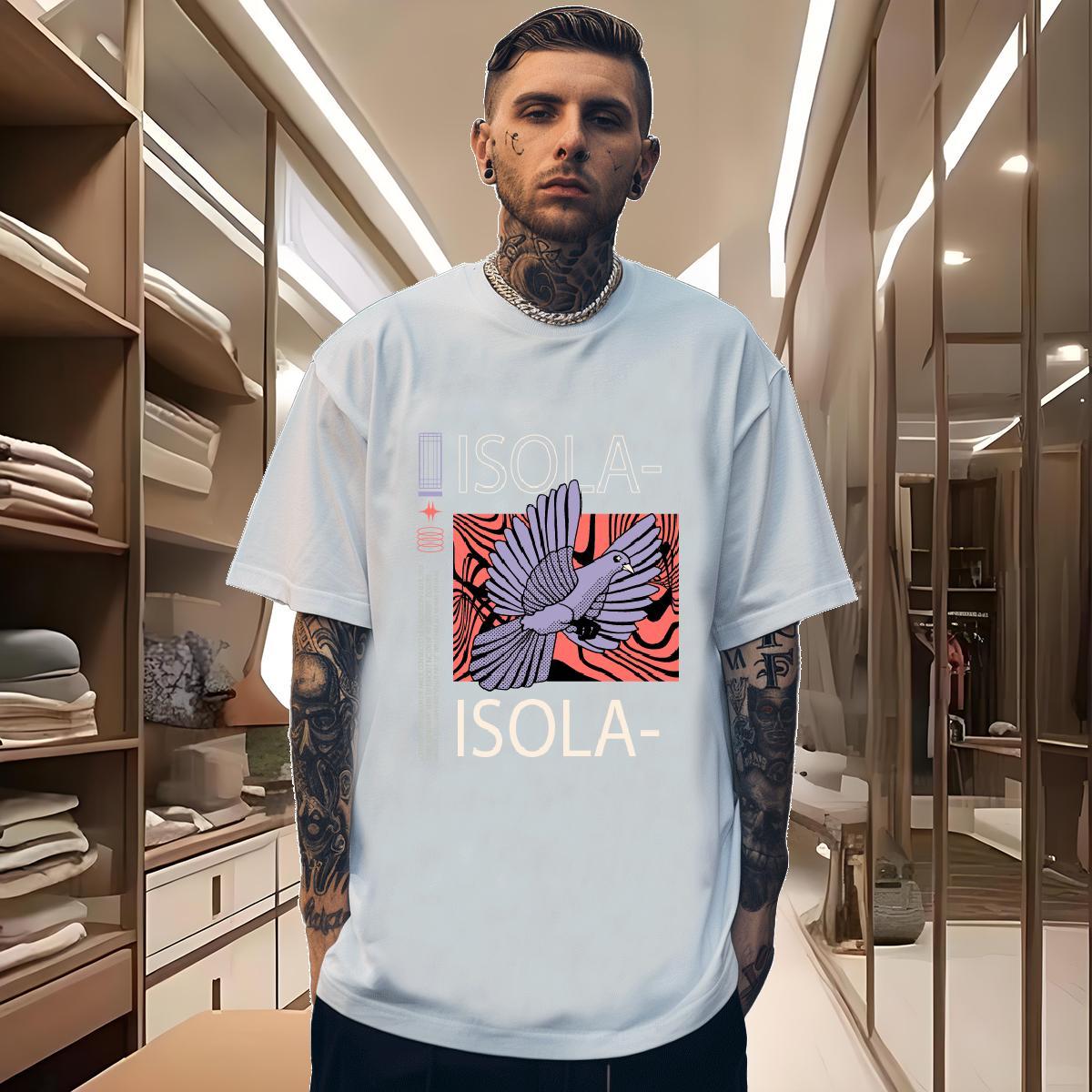 Wholesale T-Shirts 230g Pure Cotton bird Casual Custom Printed Short Sleeve O-Neck Tshirt for Man Woman Customized Tees