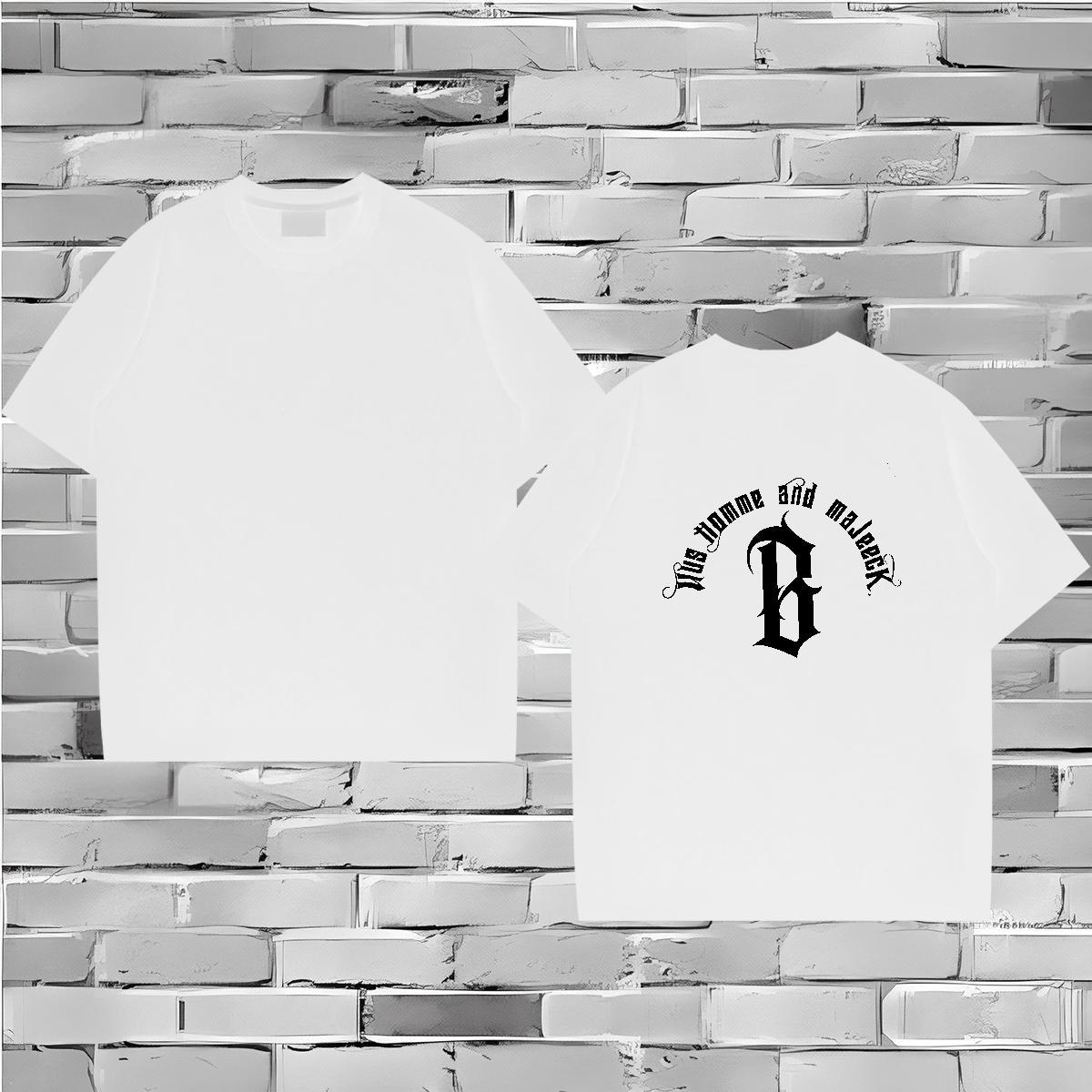 Free Shipping T shirt 230g 100% Cotton letter Casual Daily Wear DIY Printed O Neck Short Sleeves Couples T Shirts Fashion New Tops Shirt