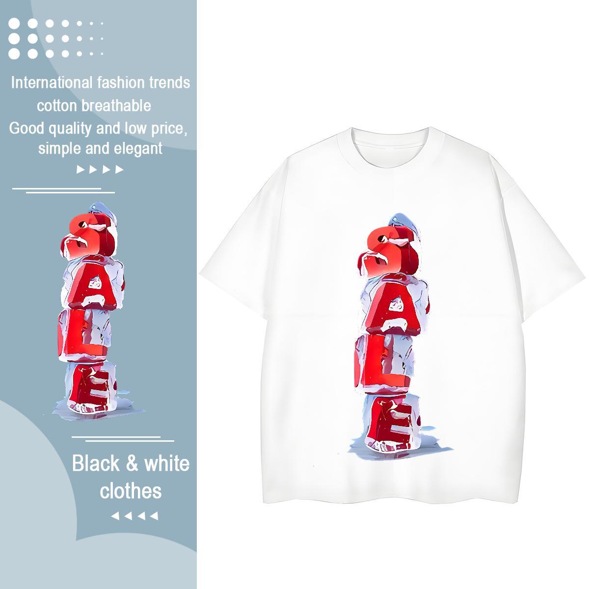 Brand Women Tshirts 230g 100% Cotton letter Daily Wear T-Shirts for Women Short Sleeve O-Neck DIY Logo Clothings
