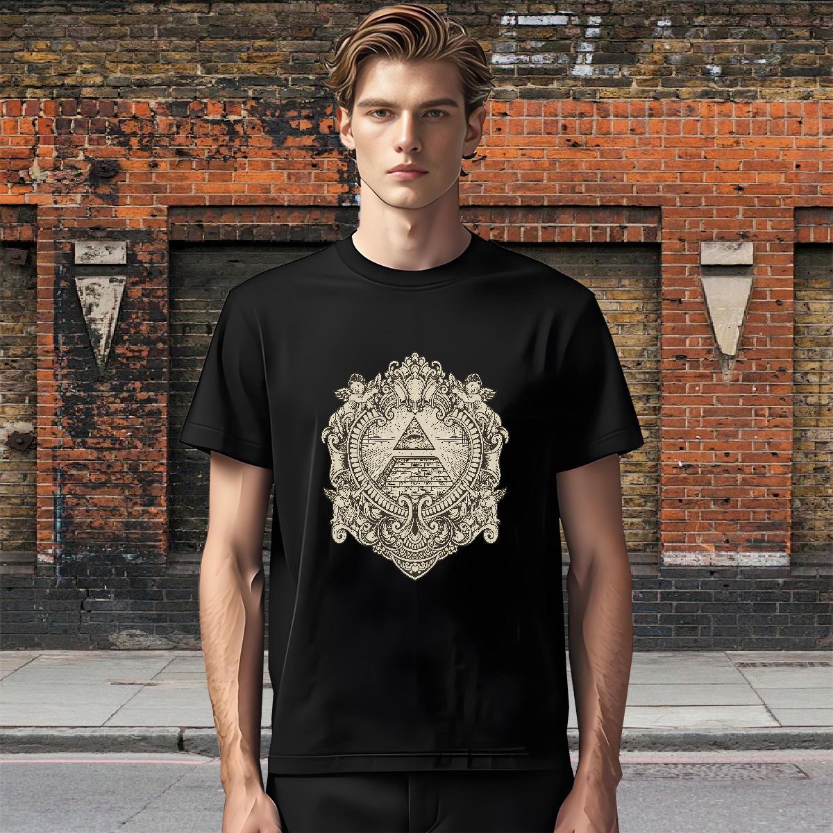 Cool Design T-Shirts 230g 100% Cotton eye of the devil Summer Casual Custom Print Plus Size Crew Neck Tshirts New Designer Tees Shirts