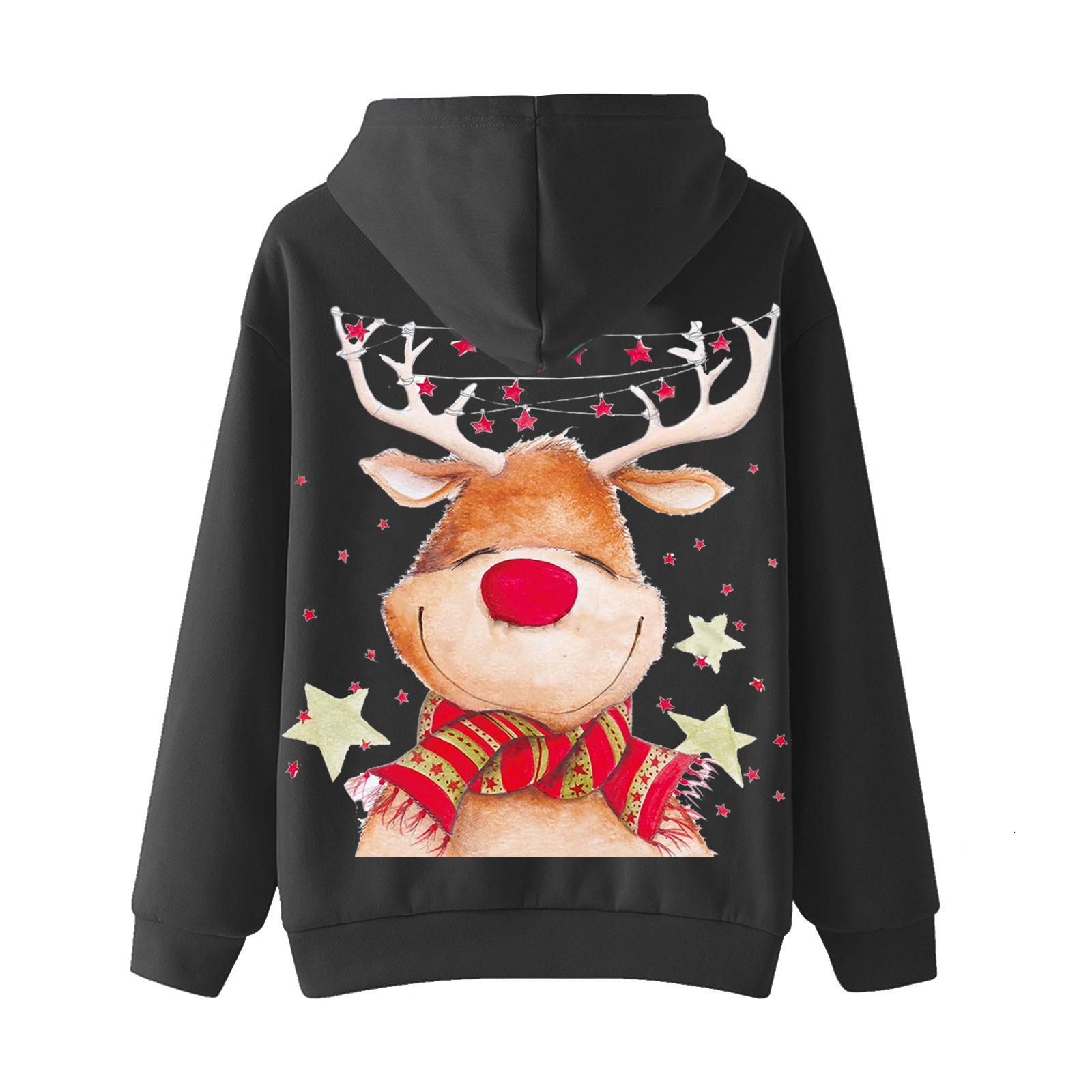 New Christmas hooded jacket for clothing, deer print women's hoodie dongdumaoyi