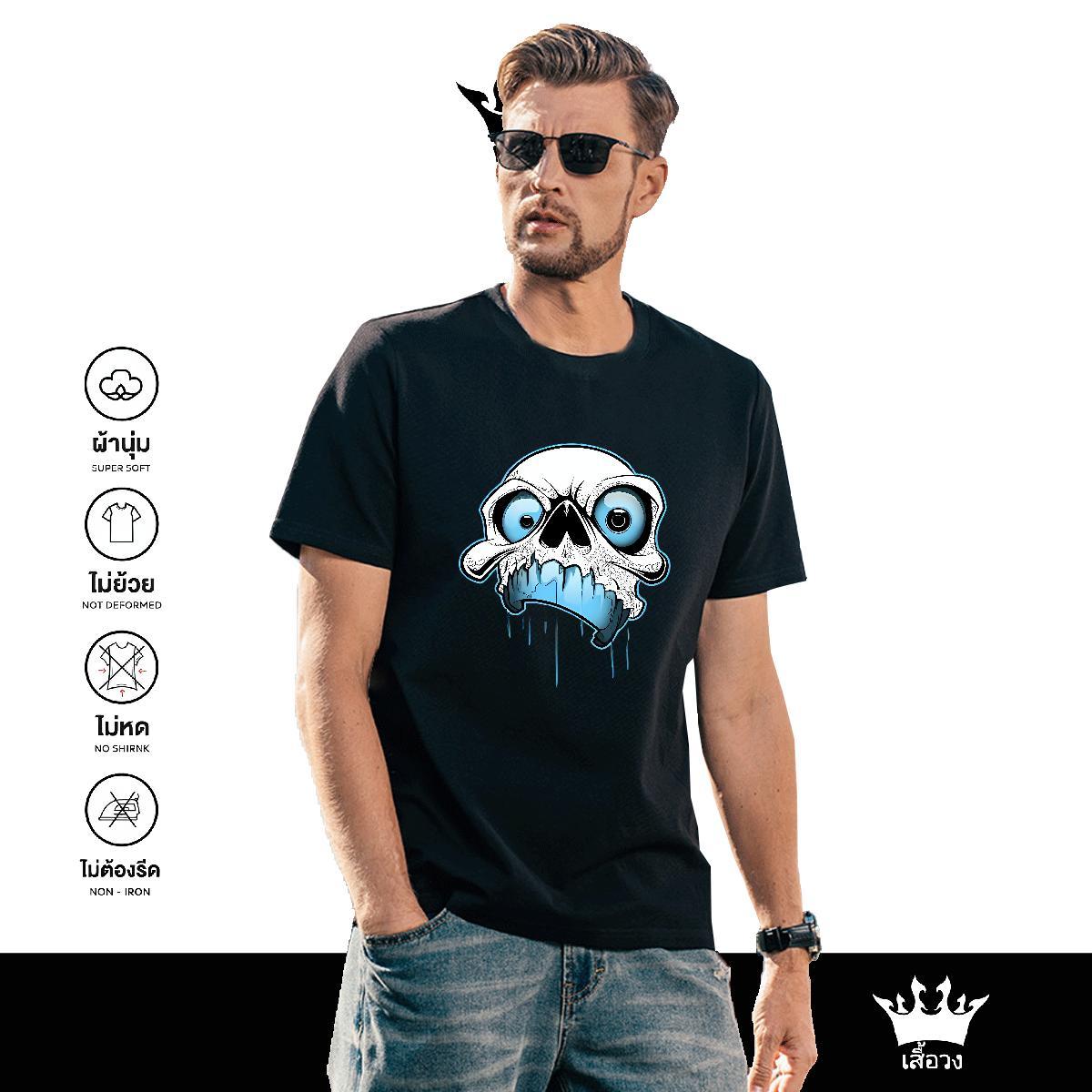 Soft Men T Shirts 230g Pure Cotton monster Casual Beach Cartoon Printing L-4XL O-Neck Short Sleeve Men Tshirts Casual New Tee Shirt