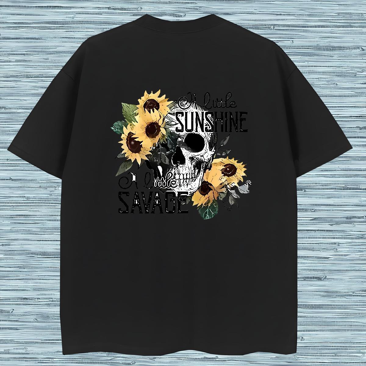 Popular Mens T Shirts 230g Cotton skull Casual Daily Wear Cartoon Print Short Sleeve Soft Couples T Shirts Designer Tshirts