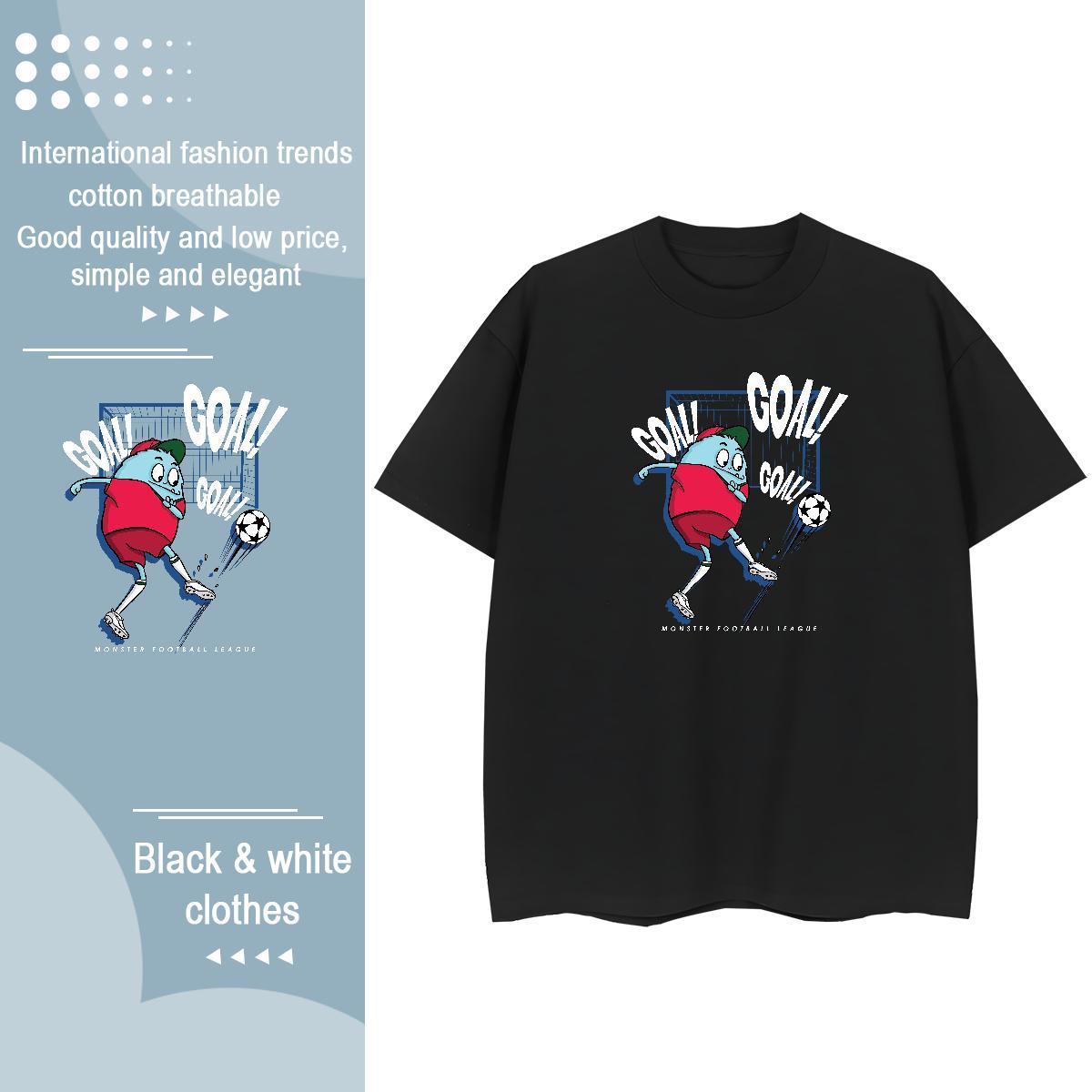 Unisex Unisex Tshirts 230g Pure Cotton USA Daily Outfit T Shirt For Woman O-Neck Short Sleeve Cartoon Printing L-4XL Tops Shirt