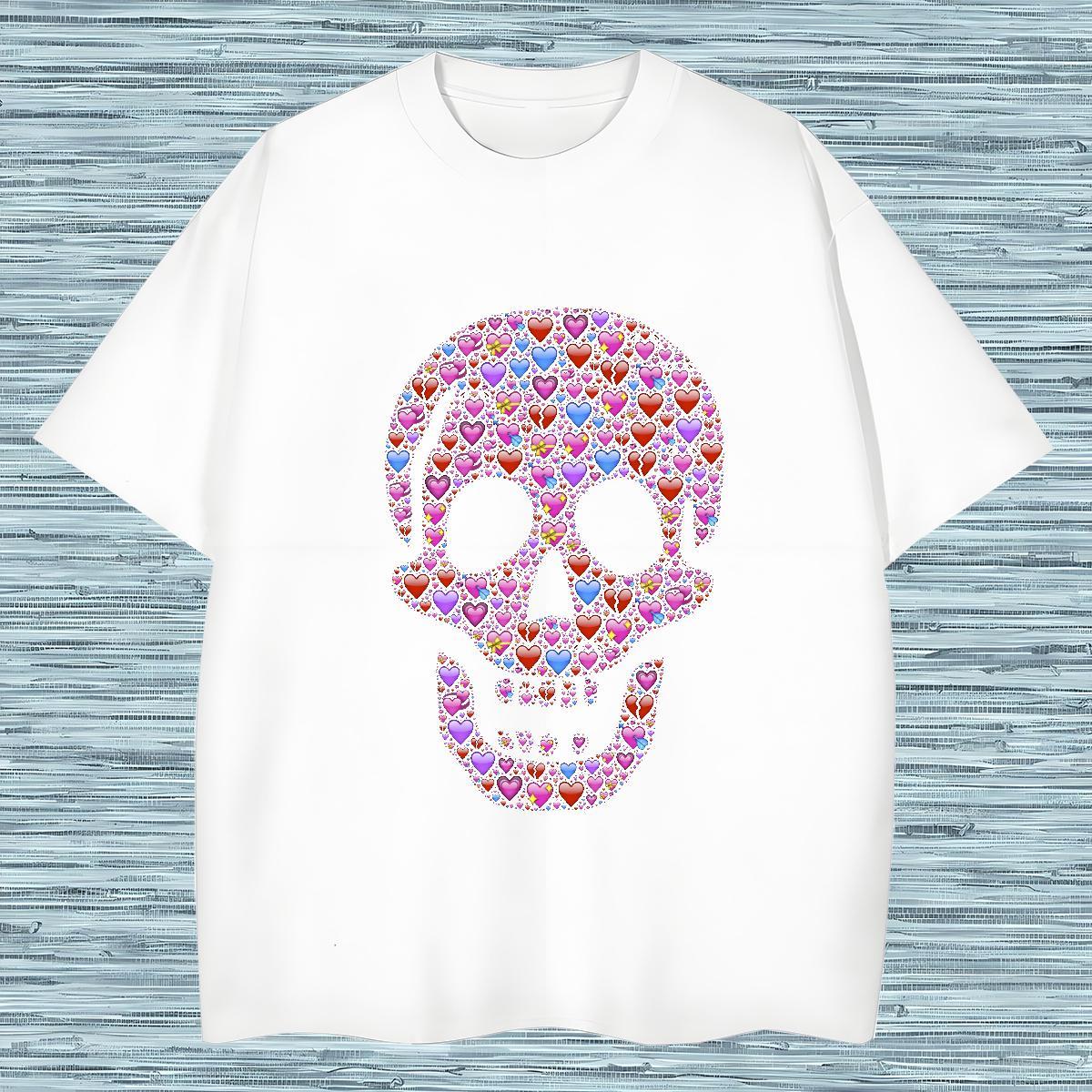 Wholesale Men T Shirts 100% Cotton 230g skull Outdoor Plus Size Custom Crew Neck Breathable Men Tops Tees DIY Tee Shirt
