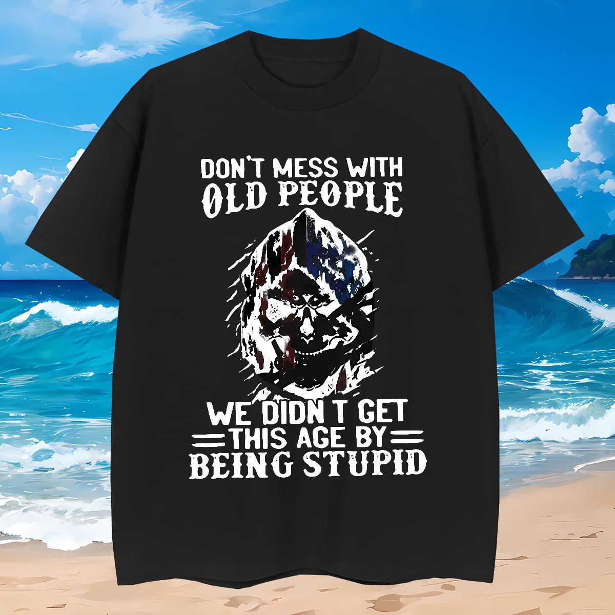 Unisex T-Shirts 230g Pure Cotton skull Casual Daily Wear Asian Size Breathable Short Sleeve Men Tshirts 2024 New Tops Shirt