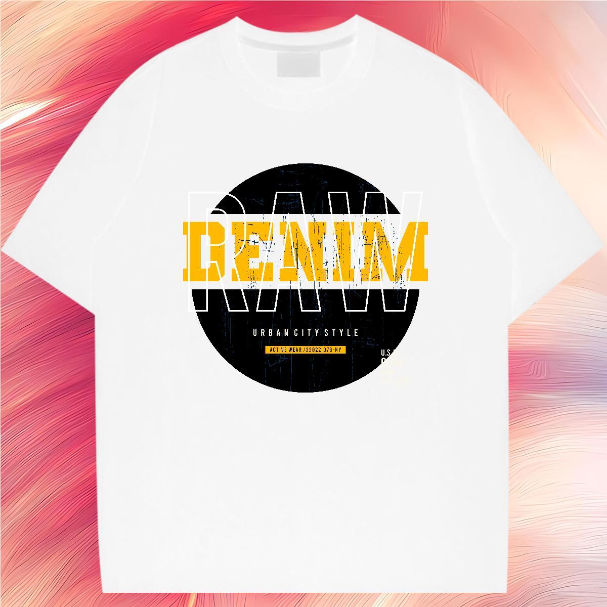 Designer Men T Shirts 100% Cotton 230g letter Spring Summer Plus Size Cartoon O-Neck Short Sleeve Men Clothes T-Shirt Custom Tops Tees