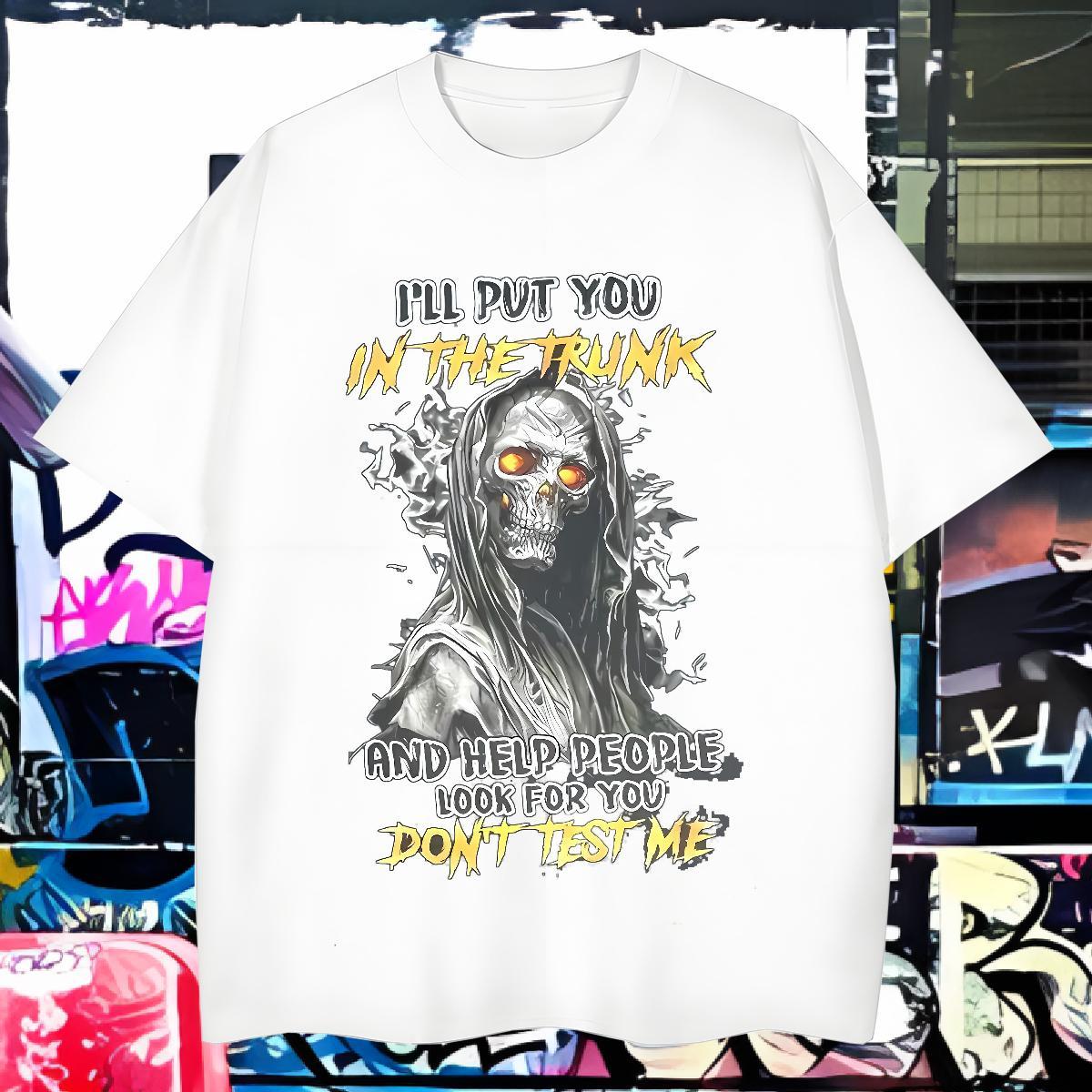 Comfortable Mens T Shirts 100% Cotton 230g skull Hip Hop Oversized 4XL O Neck Short Sleeves Mens Tshirts New Arrival Clothes