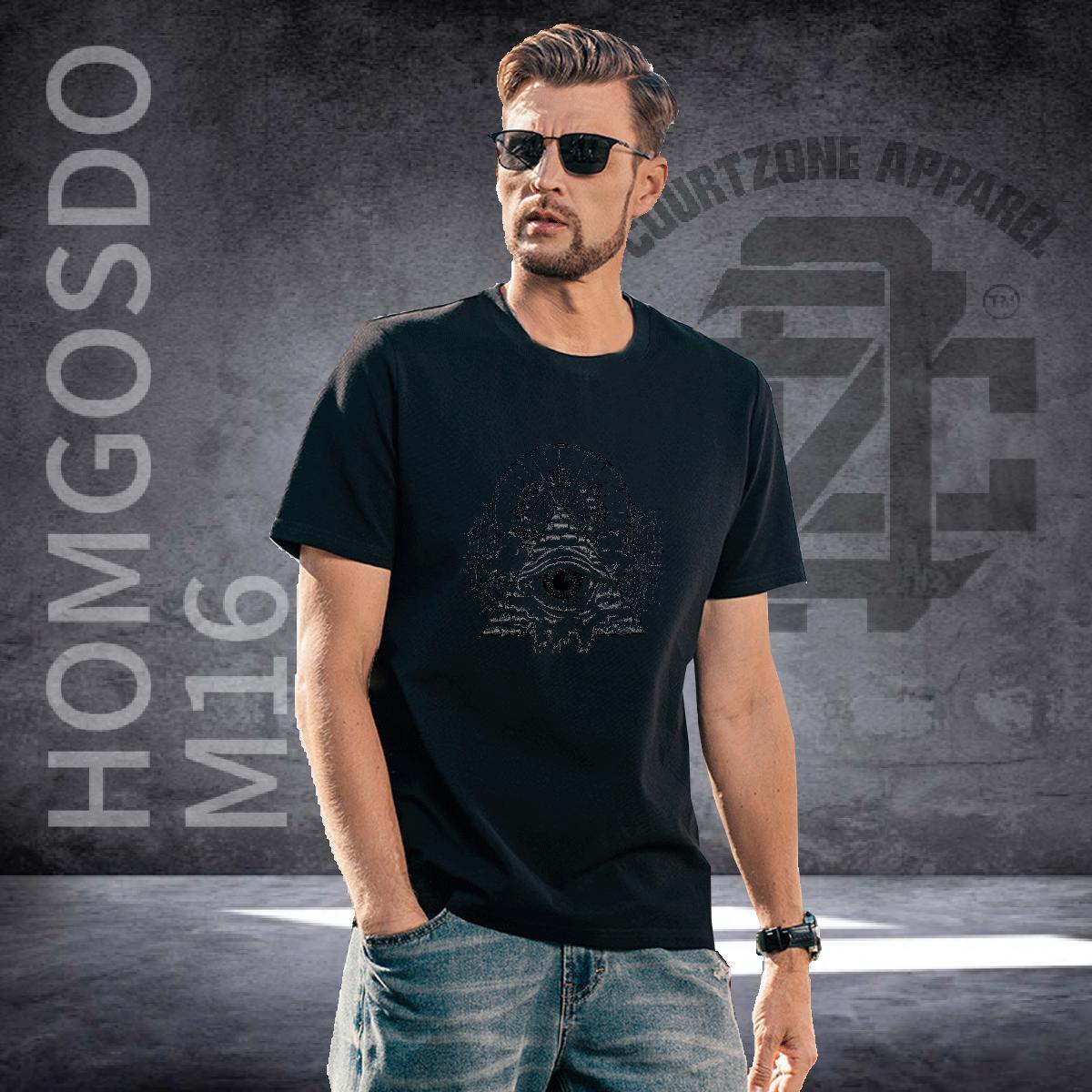 Cool Design T-Shirts for Men 230g 100% Cotton eye of the devil Street Wear Customized O-Neck Short Sleeve Men Tees Classic Casual Clothings