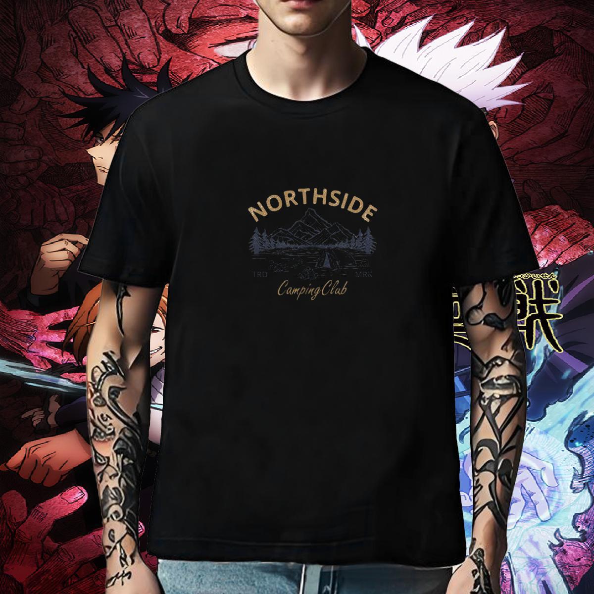 High Quality T shirt 230g Cotton mountains Spring Summer DIY Printed O-Neck Short Sleeve Men Clothes T-Shirt Designer Tee Shirt