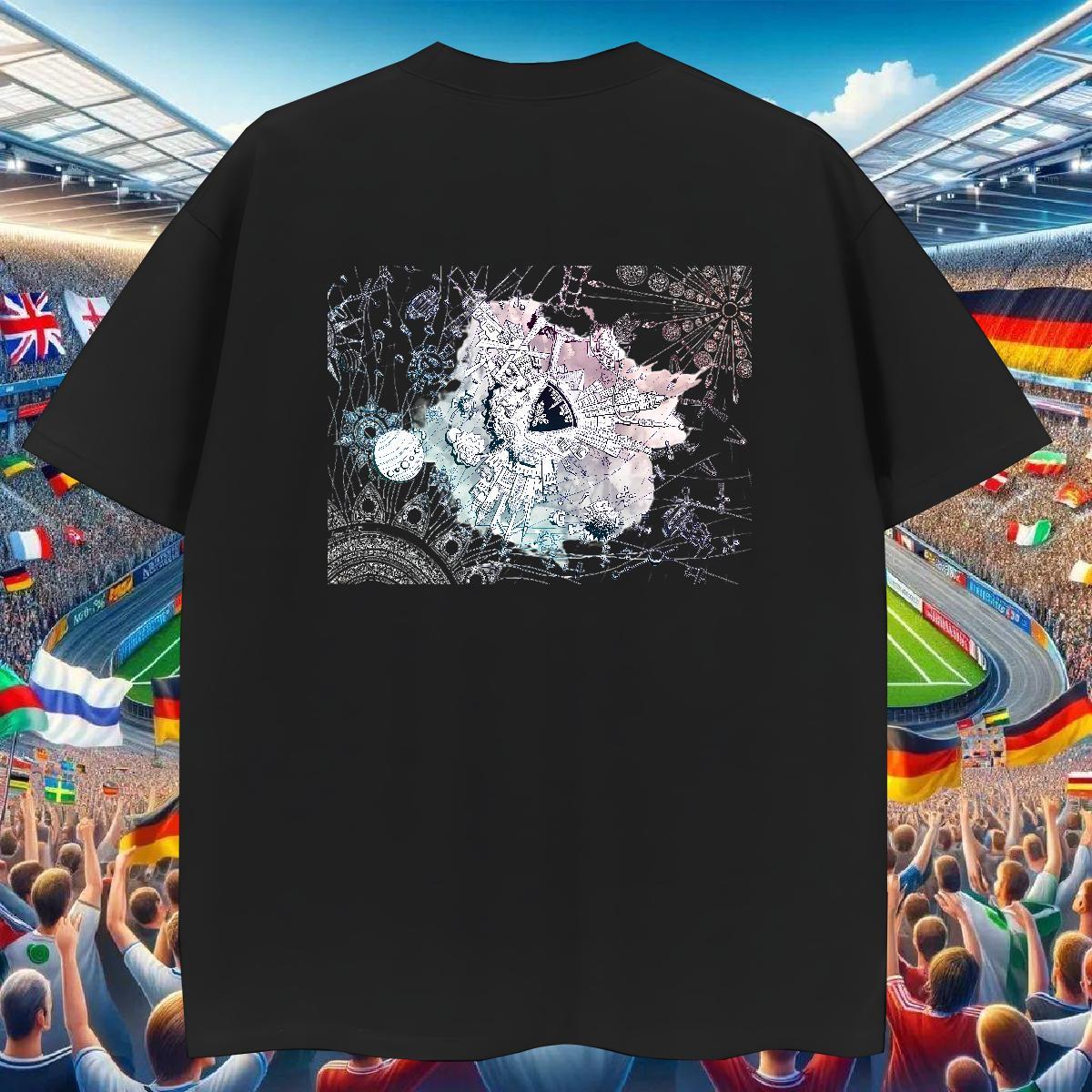 Soft Mens T Shirts 230g 100% Cotton eye of the devil Anime Printing Street Floral Print Breathable Short Sleeve Couples T Shirts Stylist Tees