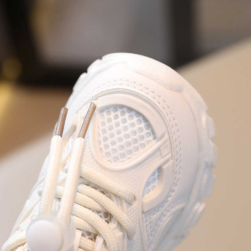 Athletic Outdoor Childrens running boys dad double mesh sports breathable white casual shoes 2023 autumn new item C260130