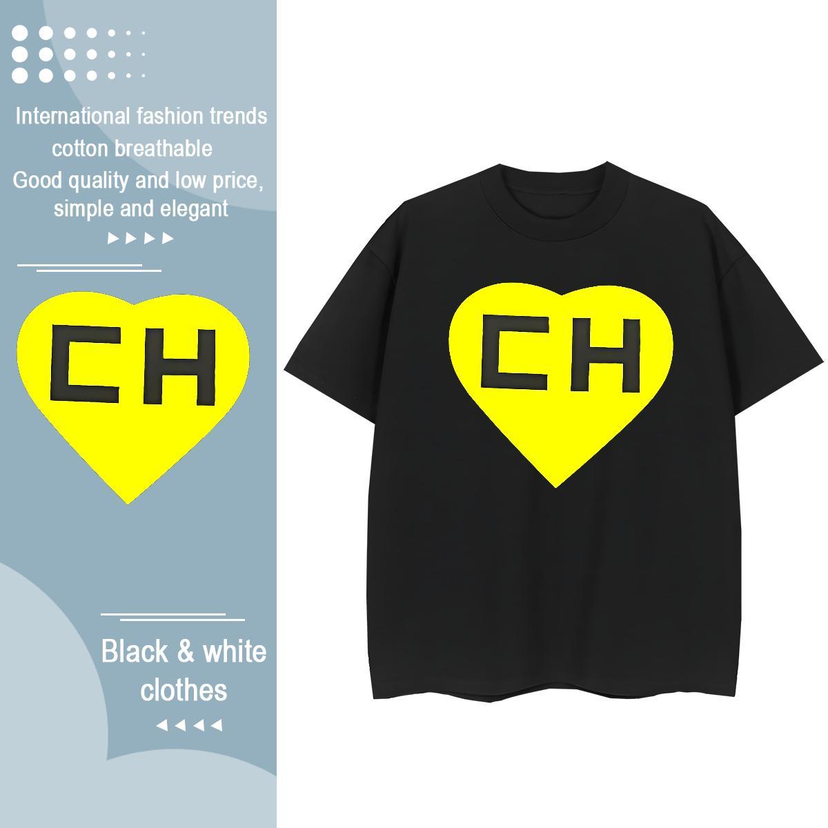 Lady Tshirt for Man Woman 230g Cotton letter Hip Hop Street T-Shirts for Women Breathable Soft Floral Print Wear