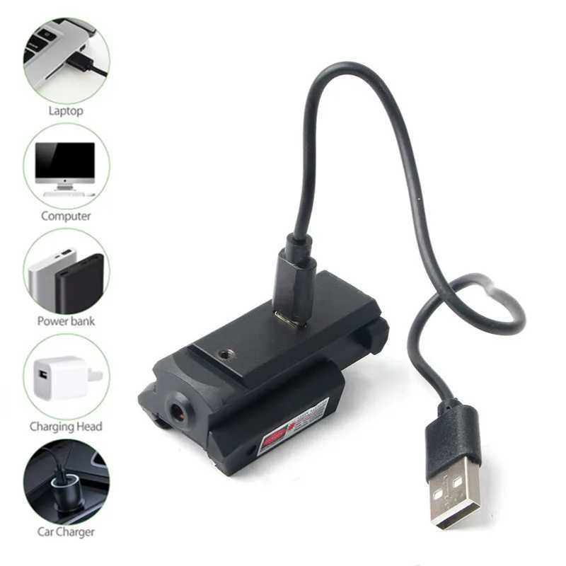 USB Type-C Charging Red/Blue/Green Dot Laser Sight 11mm 20mm Picatinny Rail Scope Laser Collimator X2503191