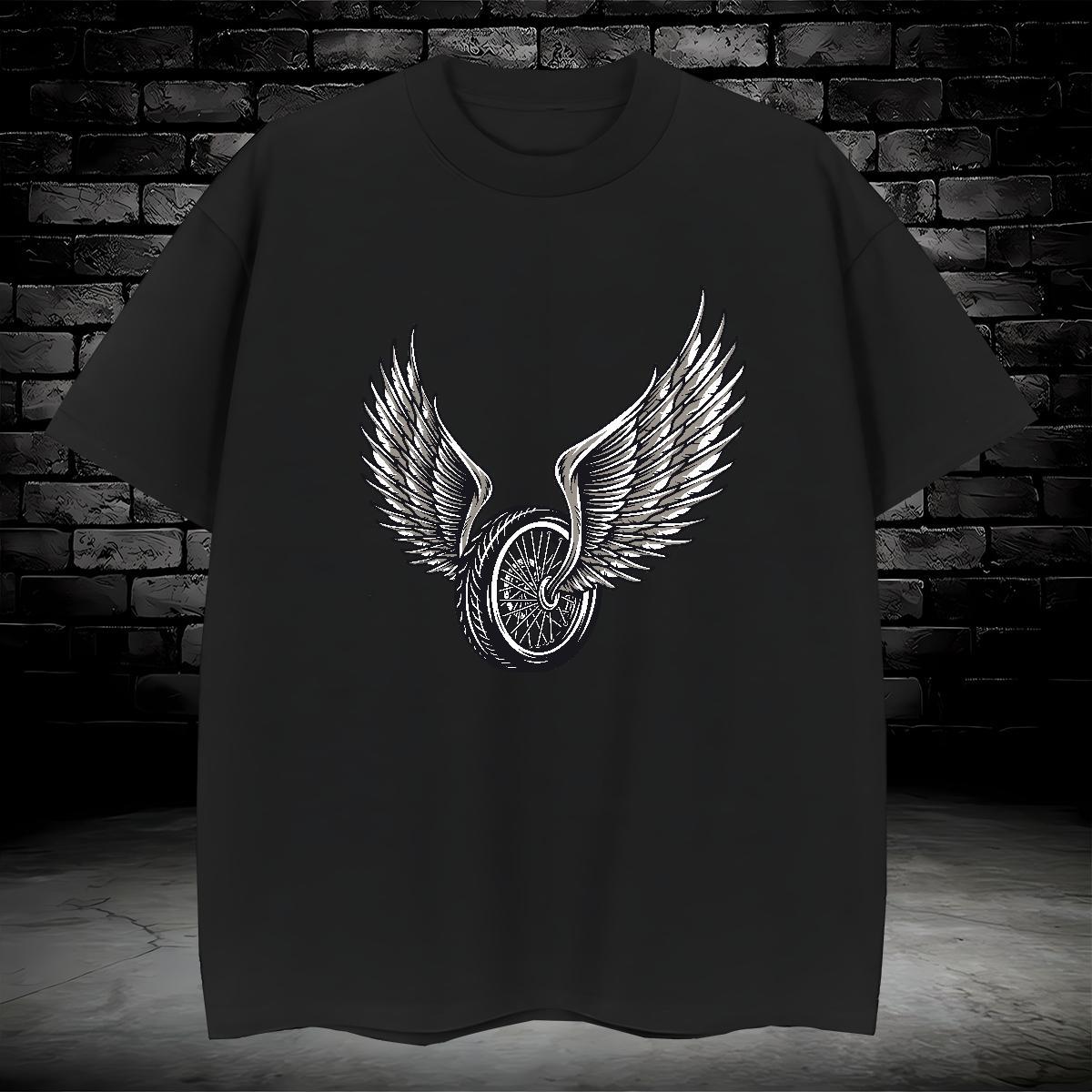Cool Men T Shirts 230g Pure Cotton Motorcycle Sports Casual Anime Breathable Men Tops Tees Classic Casual Tops Shirt