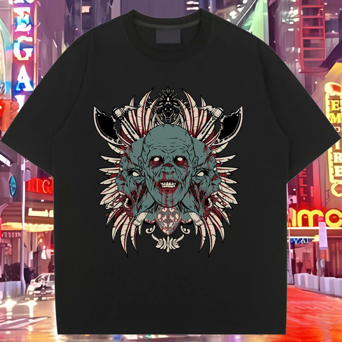 Loose fit Women Tshirts 230g Cotton demon Casual Daily Wear T shirt Breathable Crew Neck DIY Logo Clothings