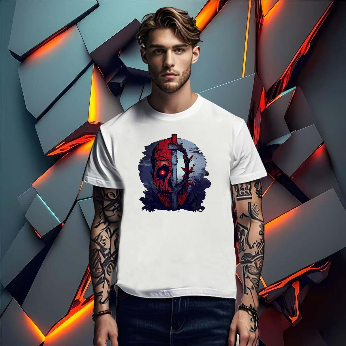 Unisex T Shirts Men 230g Pure Cotton skull Sport Plus Size Custom Breathable Short Sleeve Men Tshirts Fashion Casual Top Tees