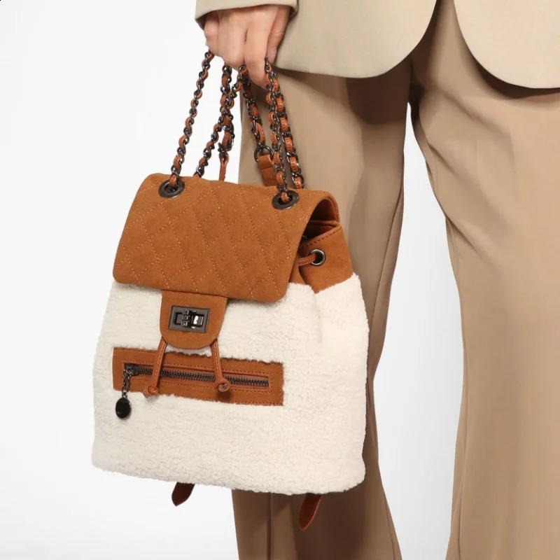 Women Backpacks - AIGO Fashion Backpack hot 2025S, Large Capacity School Bag with Chain, Korean Style Shoulder Bags Designer Handbag