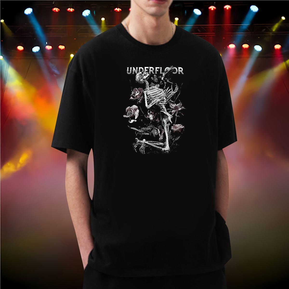 Classic T-Shirts for Men 230g Pure Cotton skull Street Custom Big Size Crew Neck Men Tees Brand Tops