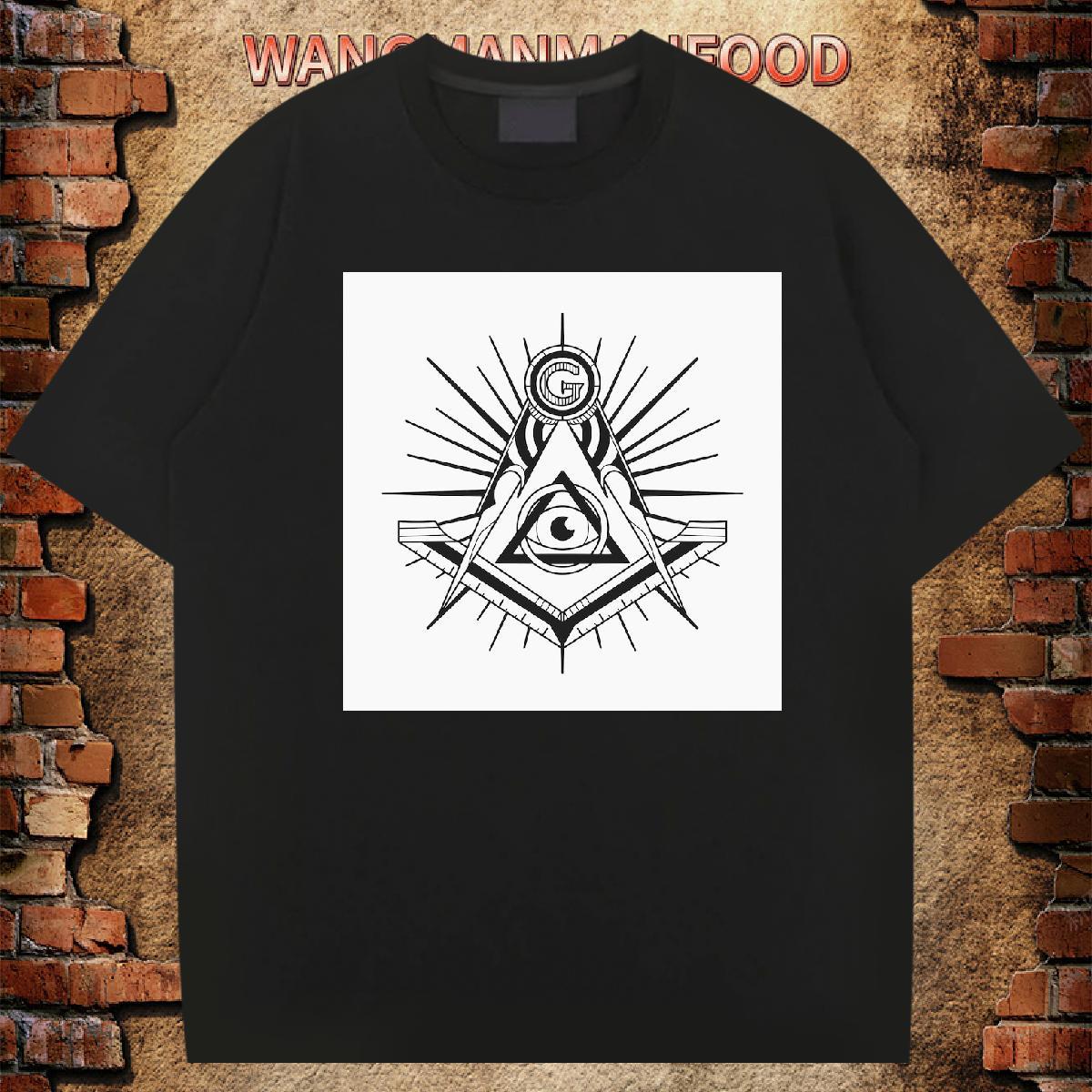 Soft T-Shirts 230g Cotton eye of the devil Street Plus Size Custom Pure Cotton Men Tees New Designer Tops Tees