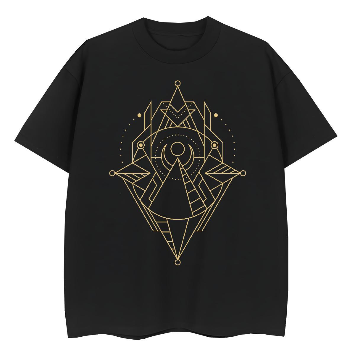 Lady Woman Tshirt 230g Cotton Geometric line Daily Wear T-Shirts Breathable Custom Printing Top Shirts