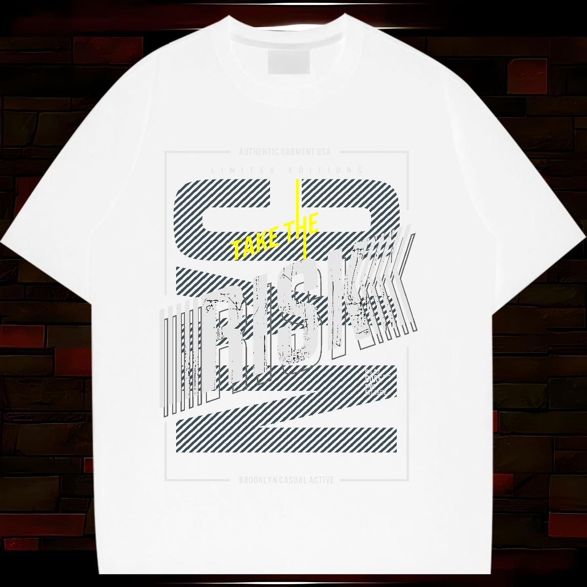 Loose fit Women Tees 100% Cotton 230g risk Street T Shirt For Woman Breathable Soft DIY Printed Top Tees