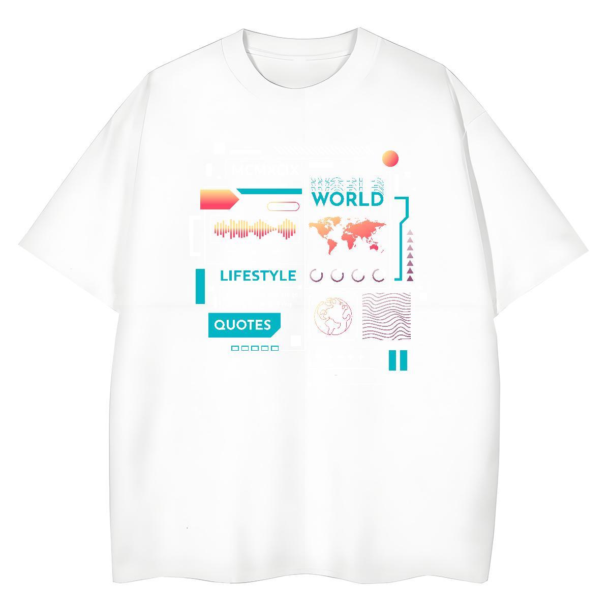 Loose Woman Tshirt 100% Cotton 230g letter Daily Wear T Shirt For Woman Round Neck Short Sleeve Custom Cartoon Tees