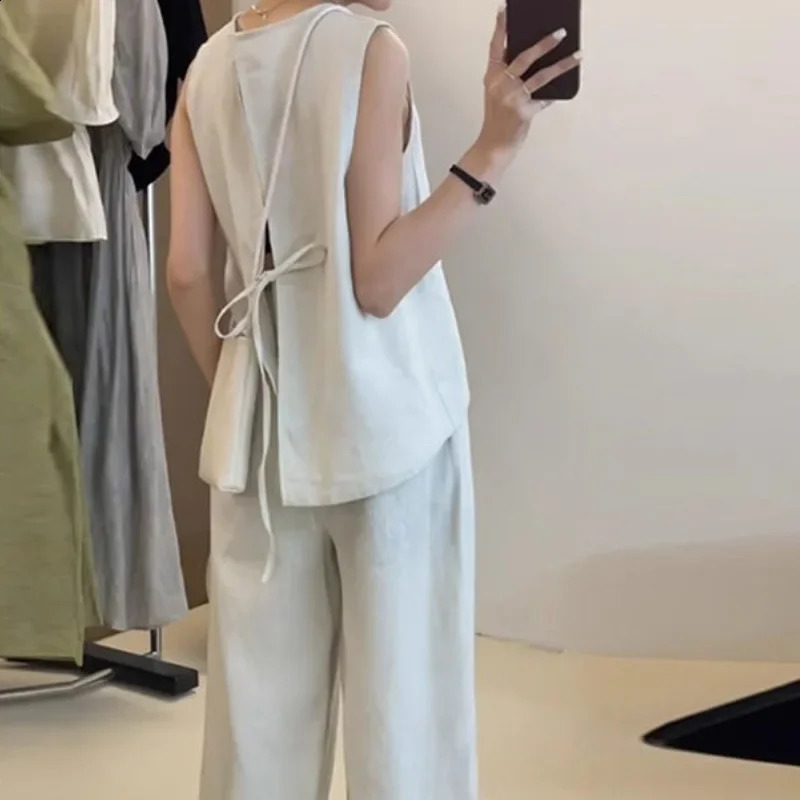 2024 Summer Womens Suit Highend Korean Style Elegant Agereducing Twopiece Set Feelagereducing Dress Sets 240824