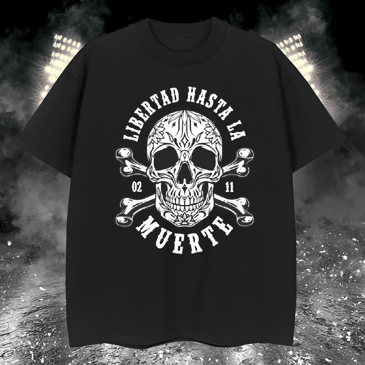 Soft T Shirt For Man 230g 100% Cotton skull Sport Graphic Breathable Soft Tshirts 2024 DIY Tees Shirts