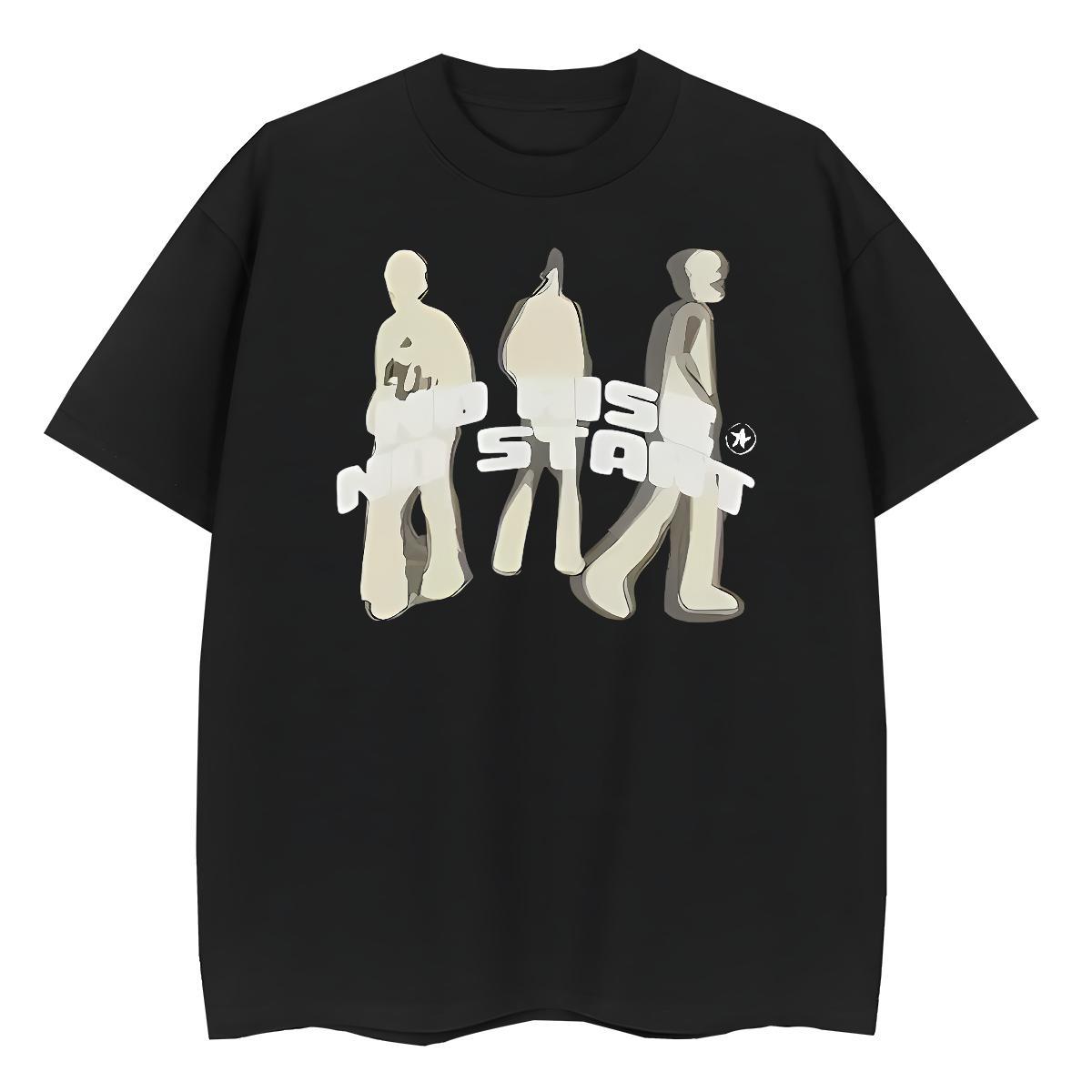 Soft Couples T Shirts 100% Cotton 230g threesome Street Wear T Shirt For Woman Breathable Short Sleeve Anime Clothes