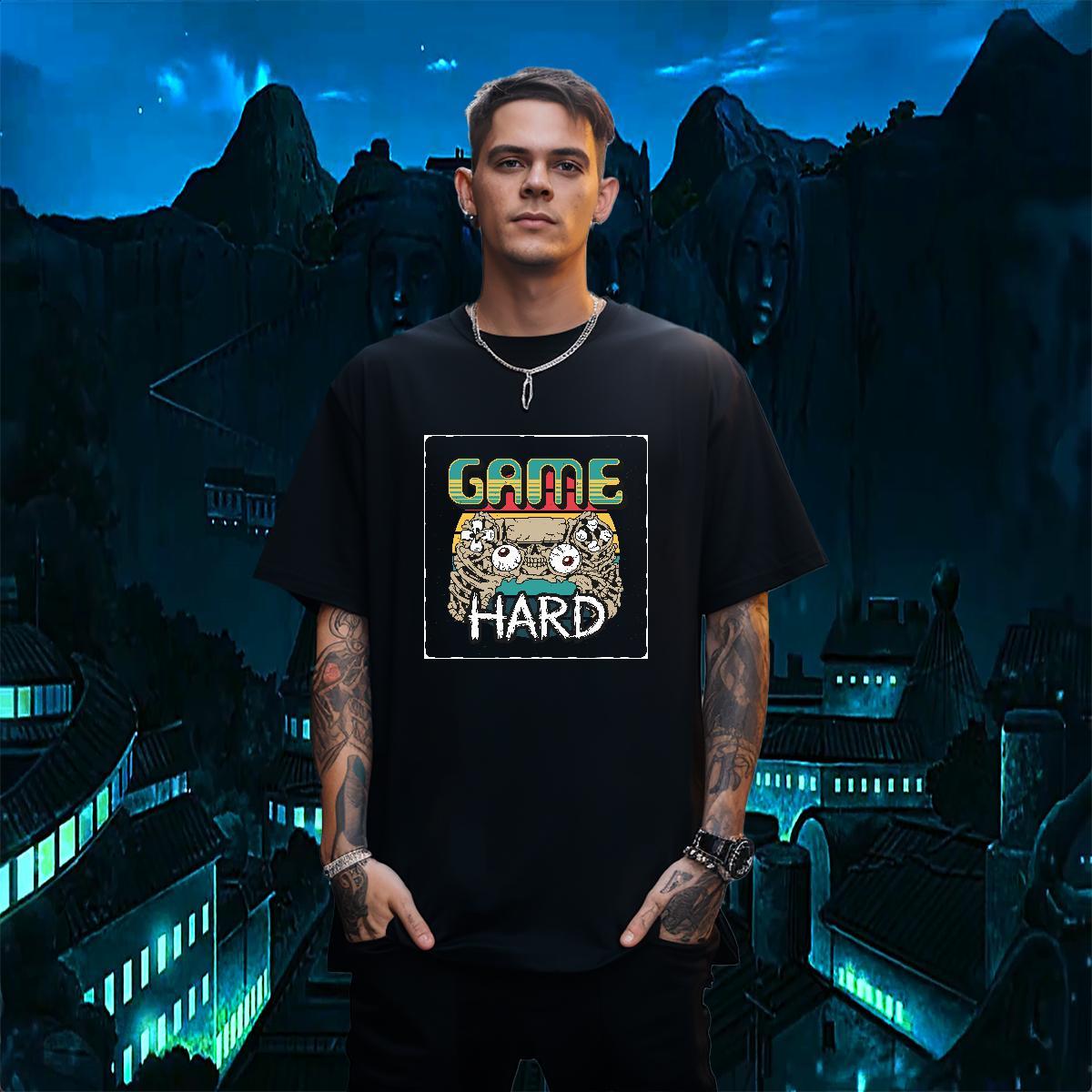 Cool Design Man T Shirts 230g Cotton skull Street wear Hip Hop Oversized 4XL Breathable Crew Neck Tshirt for Man Woman Customized Tees