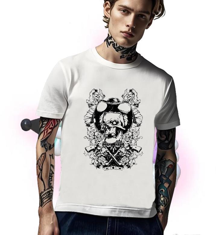 Loose Fit Man T Shirts 100% Cotton 230g skull Daily Wear Anime Breathable Short Sleeve Couples T Shirts Fashion Casual Tee Shirt