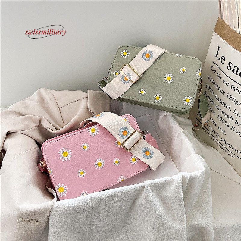 Swissmilitary Bag for women 2024 summer fashion versatile wide strap square Korean version ins small fresh single shoulder crossbody bag #9